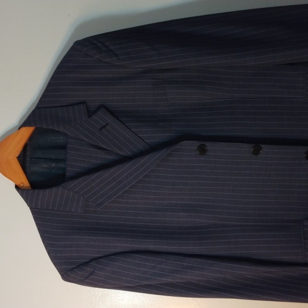Paul Smith London Blue Wool Pinstripe Suit  42R* (Made in Portugal)
